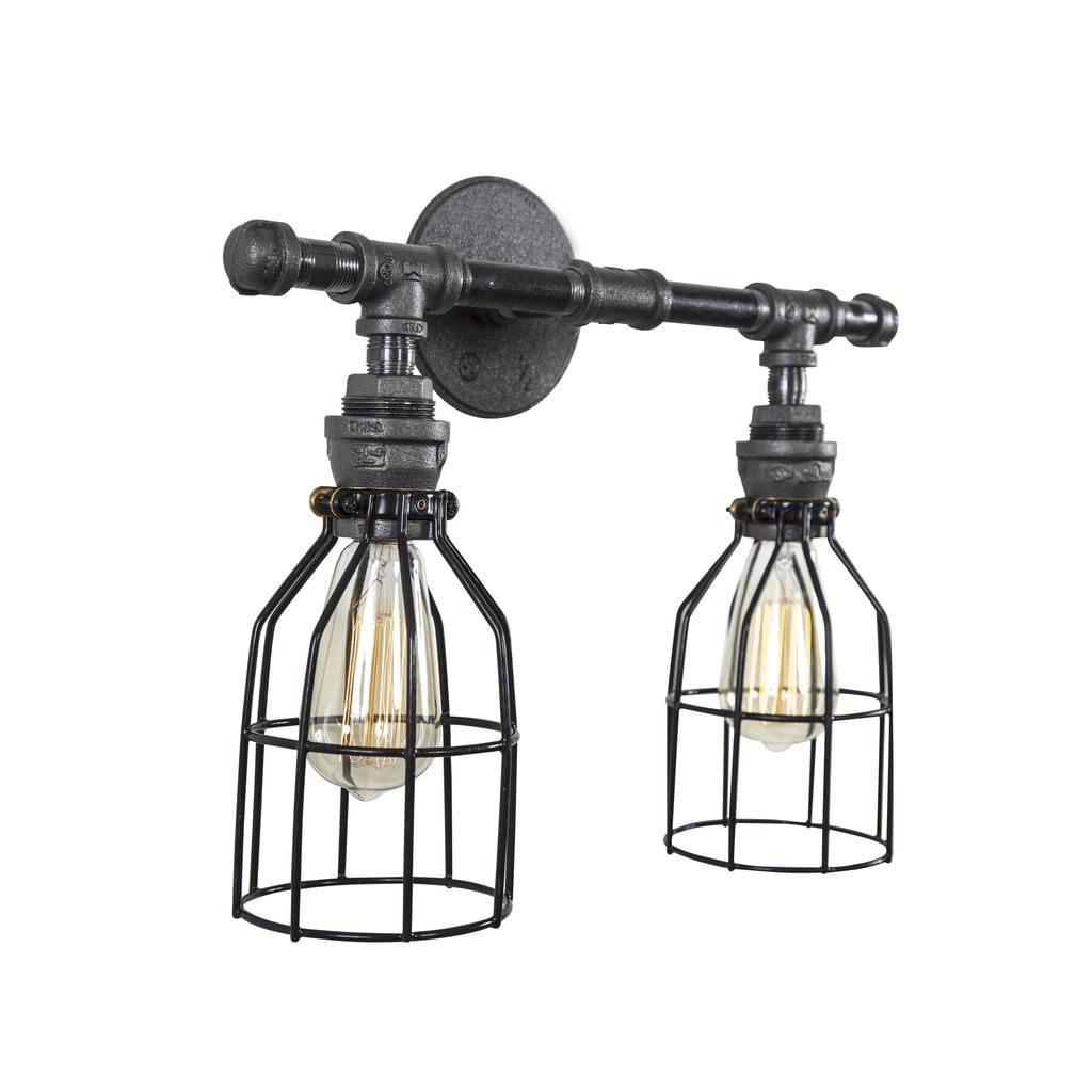 Candelabru, Opviq, teava de fier, negru, 40x35x25 cm