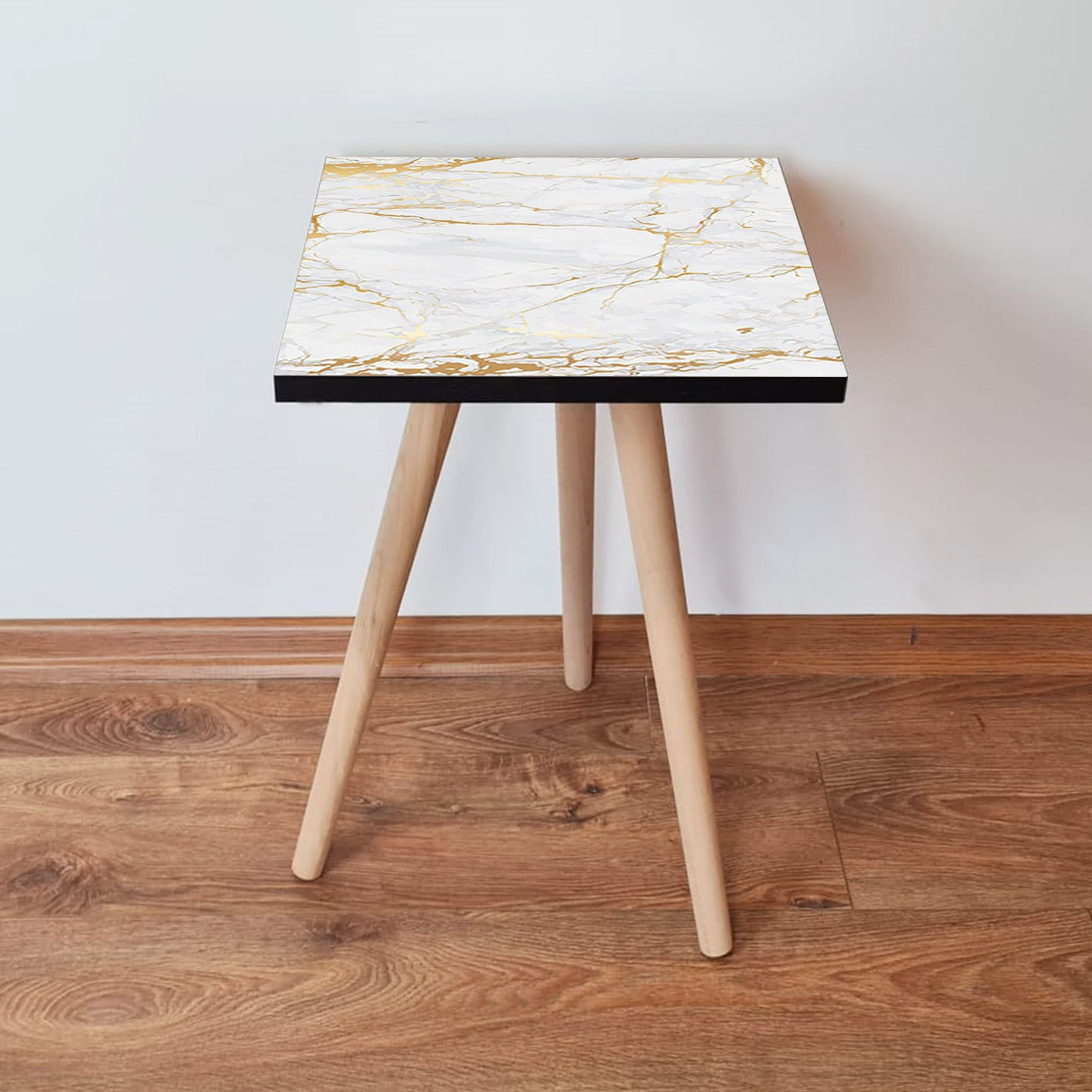 Masuta laterala, Hanah Home, mdf, alb auriu, 35x35x42 cm, 481LNA1776