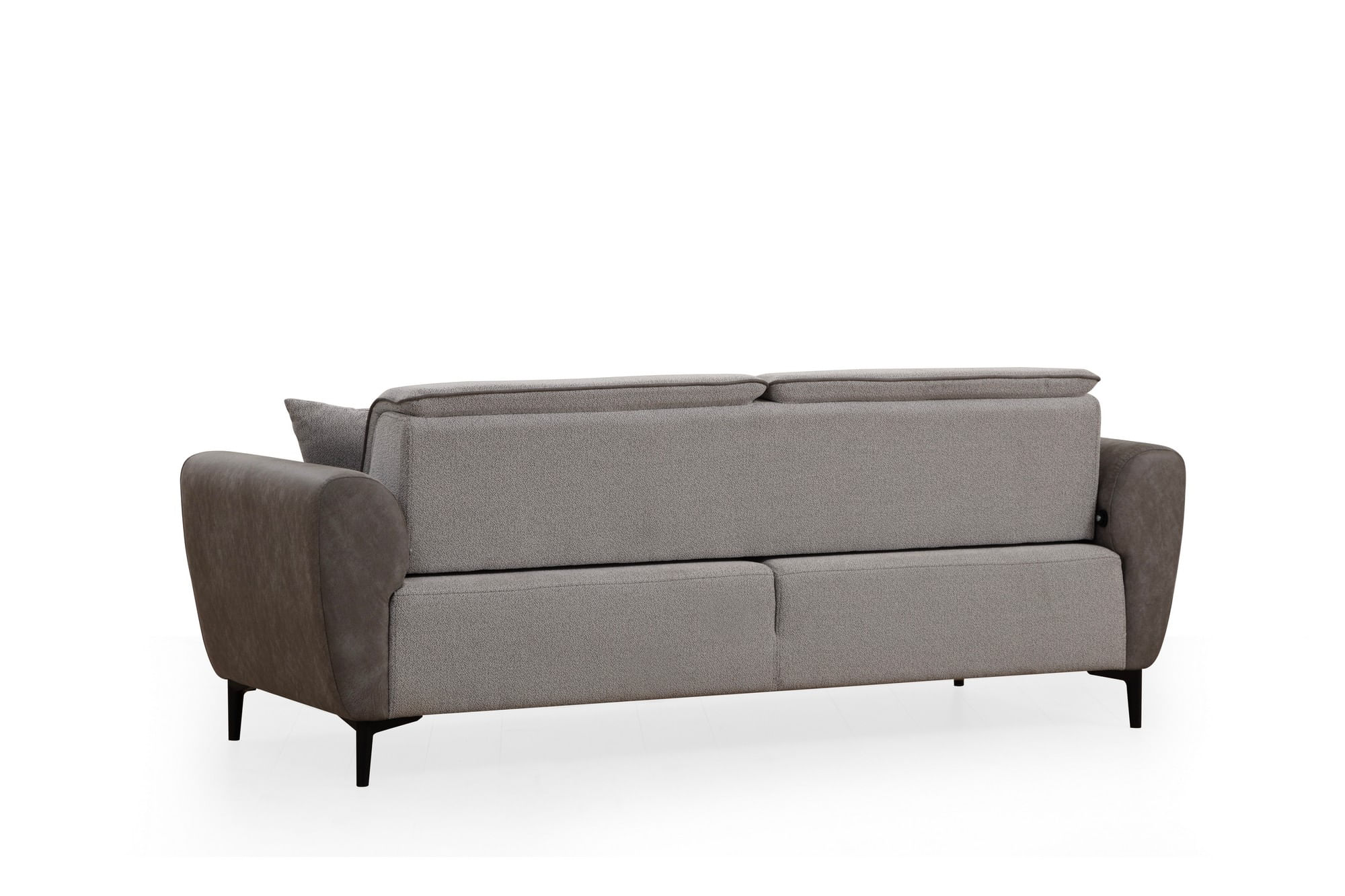 Canapea extensibila 3 locuri, Hanah Home, lemn fag, gri, 215x85x85 cm — imaginea 3