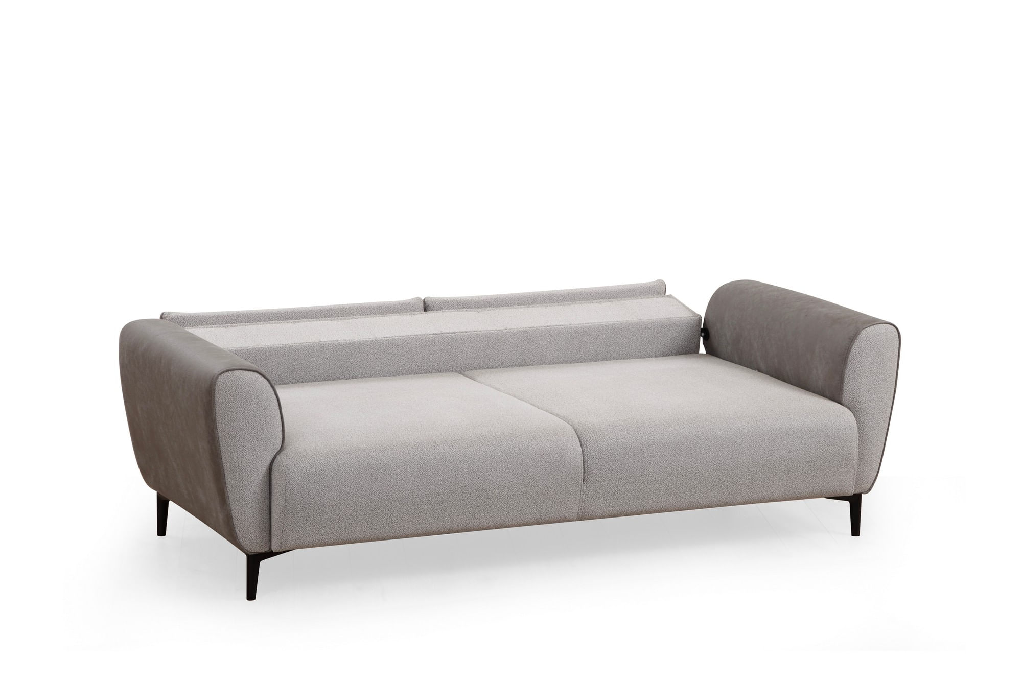 Canapea extensibila 3 locuri, Hanah Home, lemn fag, gri, 215x85x85 cm — imaginea 9