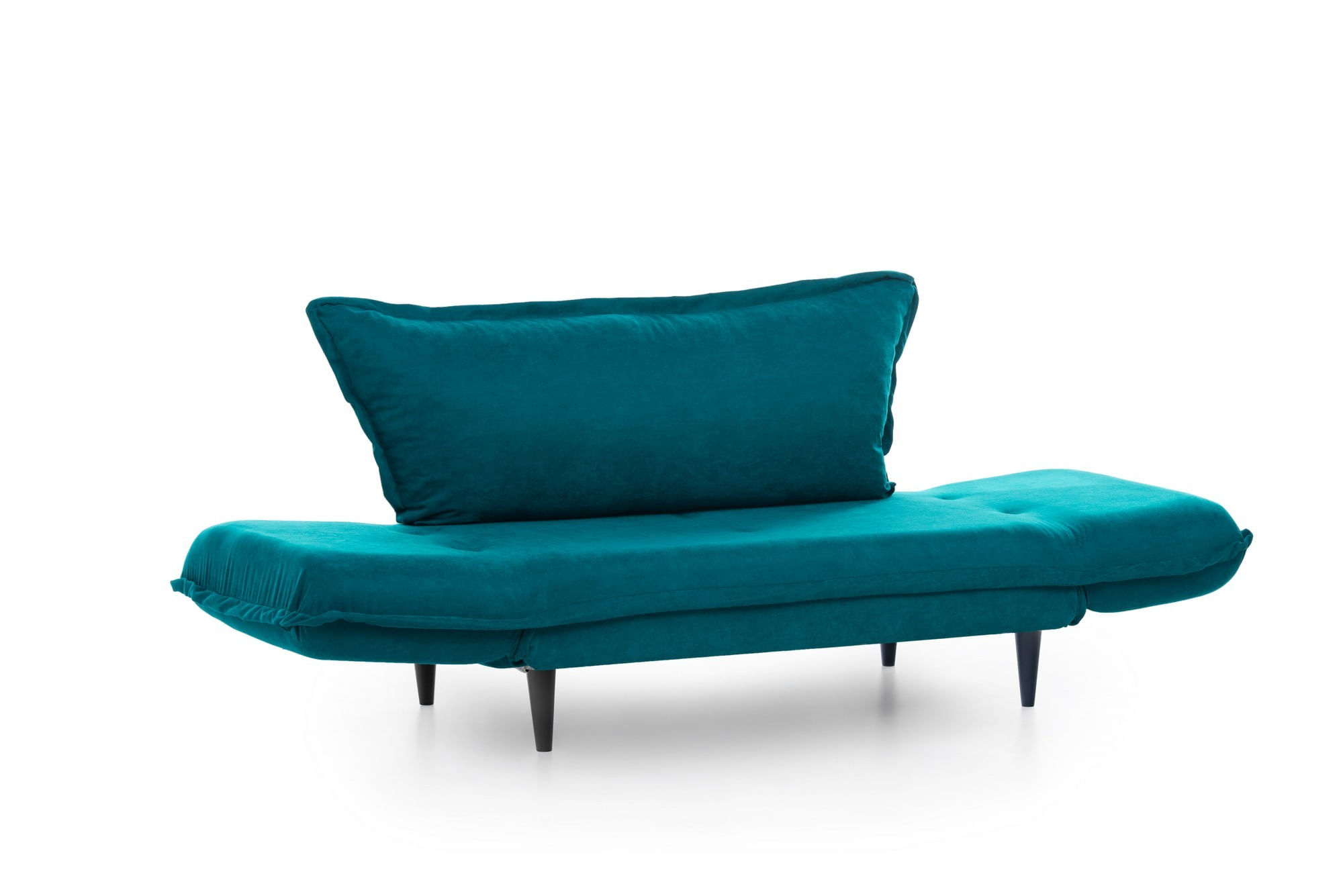 Canapea extensibila, Hanah Home, stofa, verde petrol, 150x85x60 cm — imaginea 2
