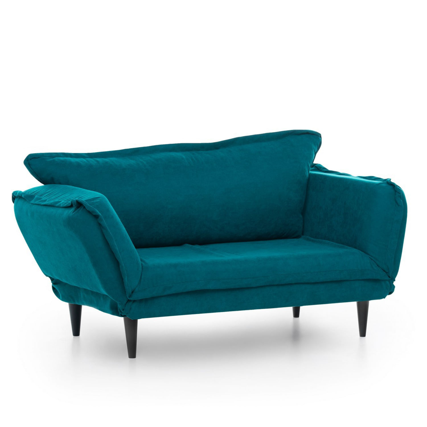 Canapea extensibila, Hanah Home, stofa, verde petrol, 150x85x60 cm — imaginea 3