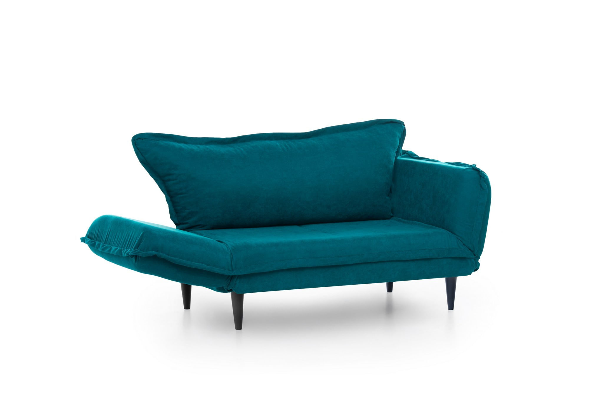 Canapea extensibila, Hanah Home, stofa, verde petrol, 150x85x60 cm — imaginea 7