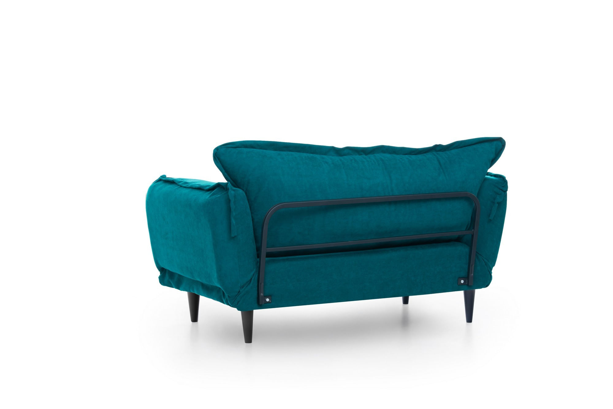 Canapea extensibila, Hanah Home, stofa, verde petrol, 150x85x60 cm — imaginea 8