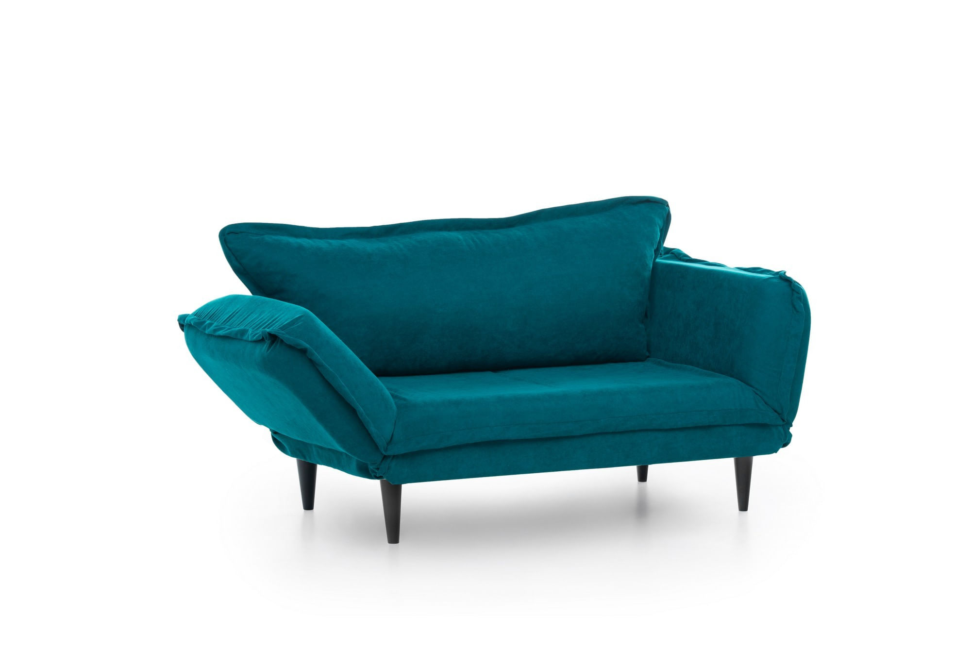 Canapea extensibila, Hanah Home, stofa, verde petrol, 150x85x60 cm — imaginea 9