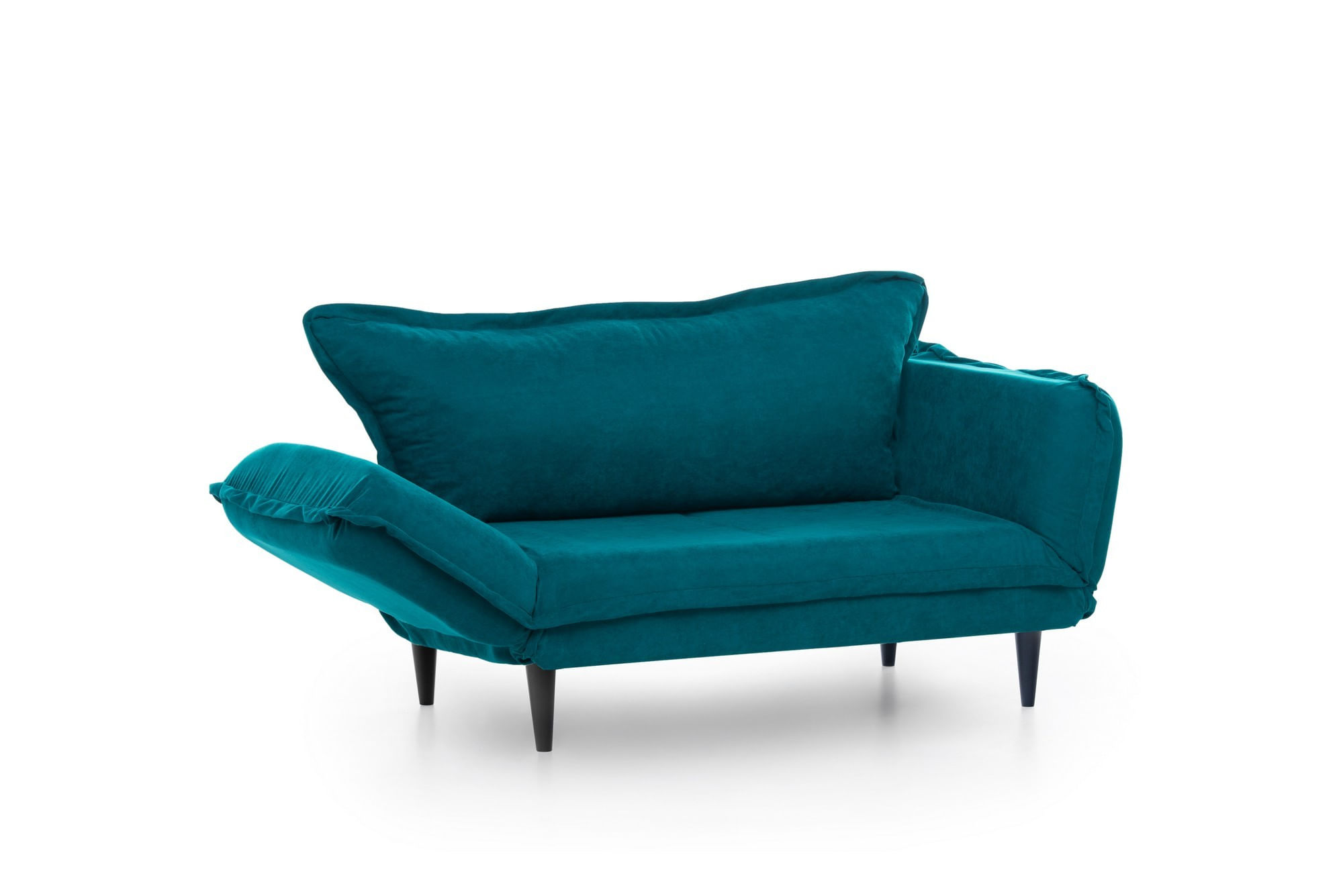 Canapea extensibila, Hanah Home, stofa, verde petrol, 150x85x60 cm — imaginea 10