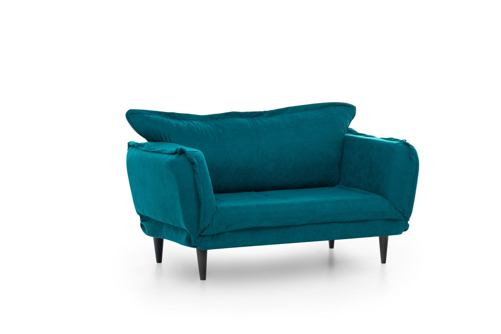 Canapea extensibila, Hanah Home, stofa, verde petrol, 150x85x60 cm — imaginea 11