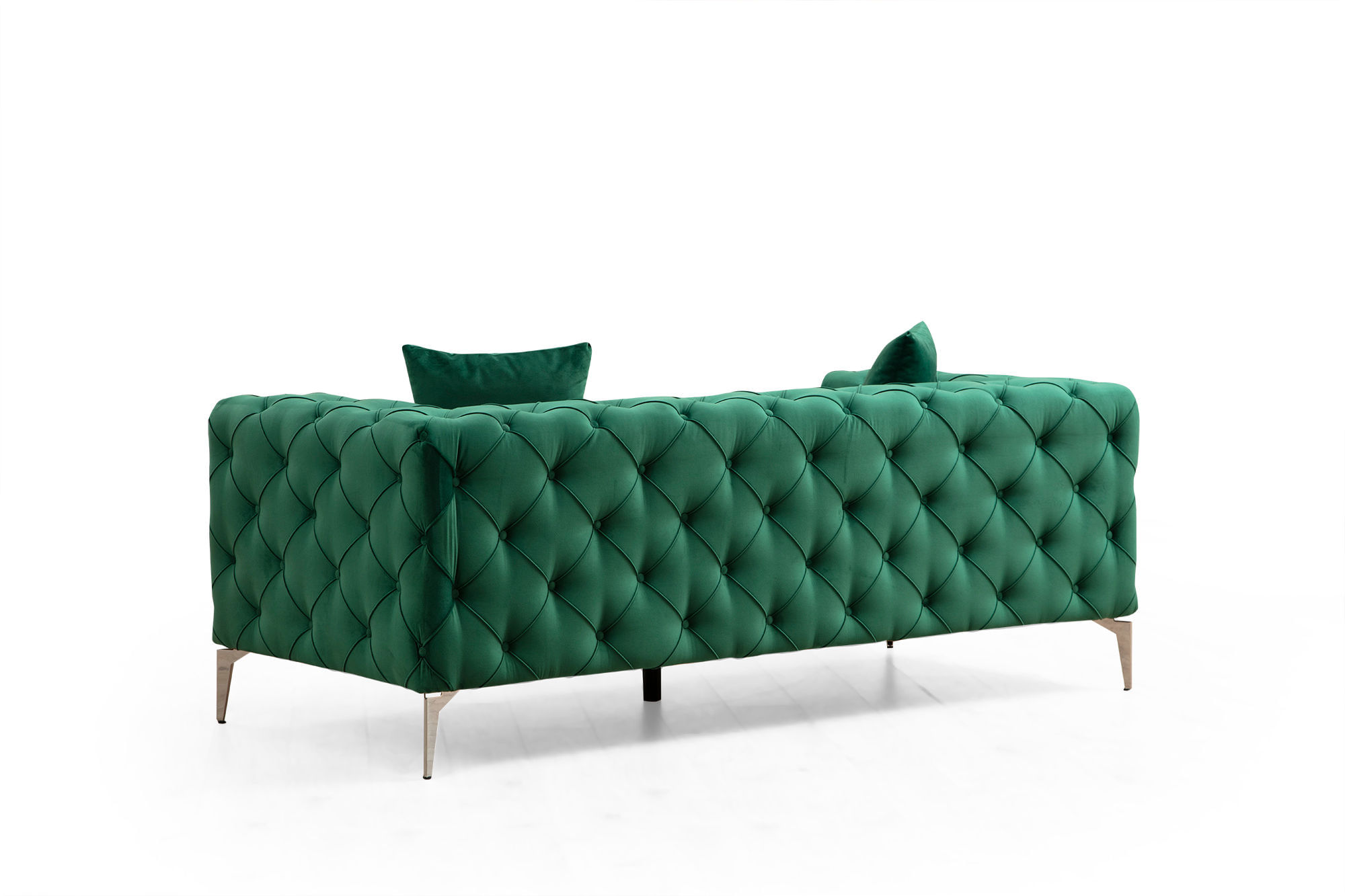 Canapea 2 locuri, Hanah Home, poliester, verde, 197x70x90 cm