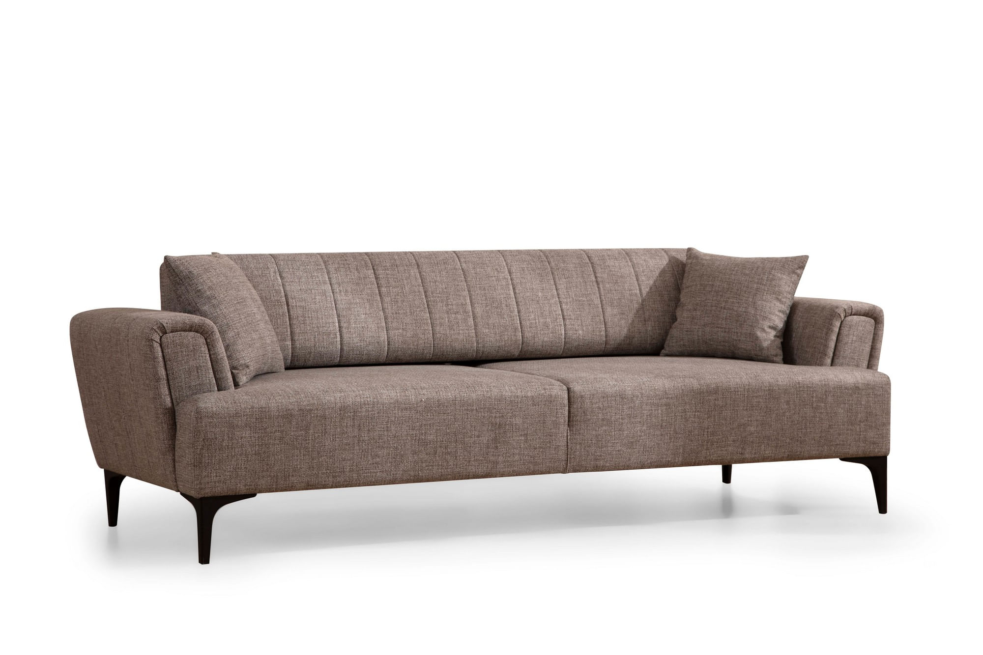Canapea extensibila 3 locuri, Atelier Del Sofa, lemn fag si placi aglomerate, maro deschis, 230x95x77 cm — imaginea 7