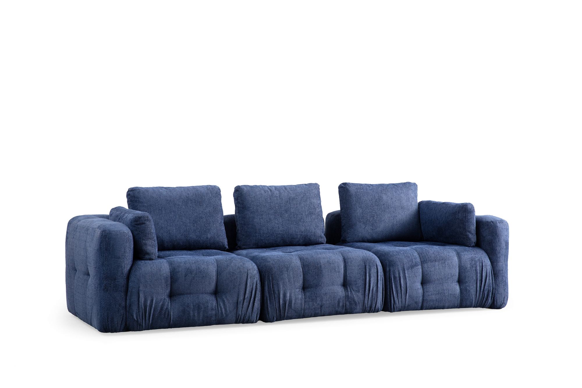 Canapea 3 locuri, Atelier Del Sofa, lemn fag si pal, albastru marin, 290x100x65 cm — imaginea 8