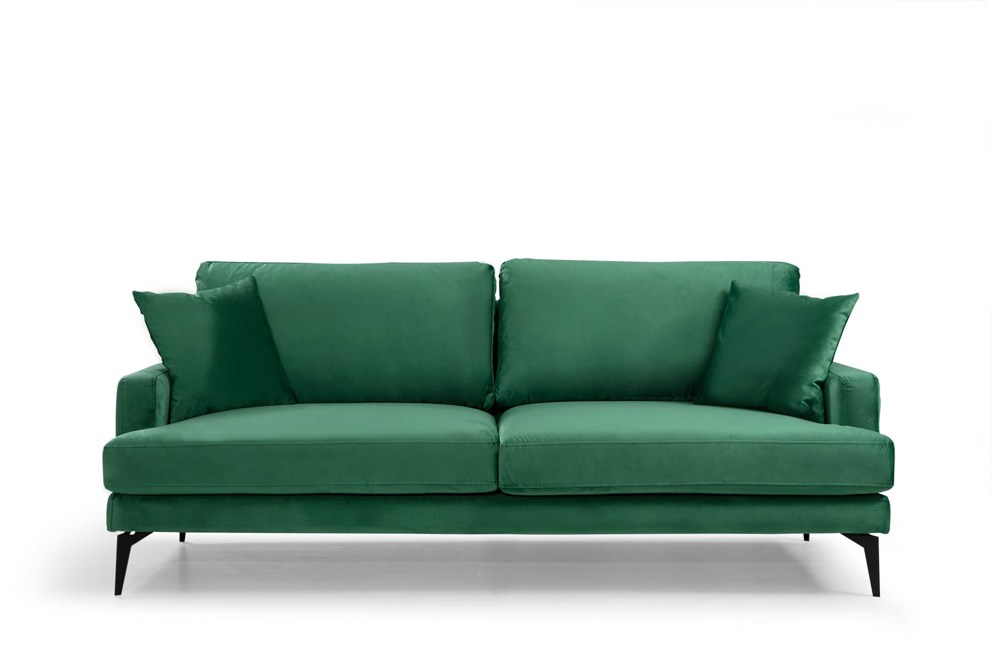 Canapea 3 locuri, Hanah Home, lemn fag si pal, verde, 205x90x88 cm — imaginea 2