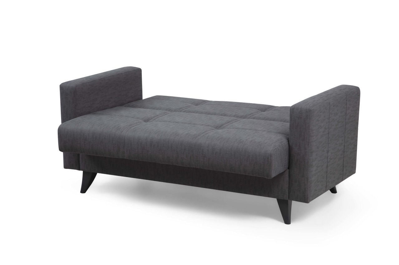 Canapea extensibila, Atelier Del Sofa, cadru metal lemn, gri inchis, 151x86x75 cm — imaginea 3
