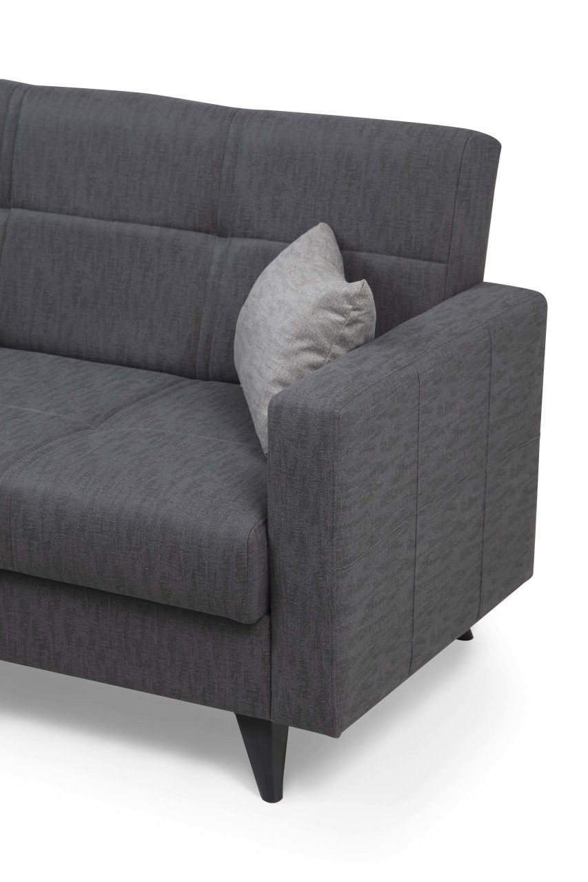 Canapea extensibila, Atelier Del Sofa, cadru metal lemn, gri inchis, 151x86x75 cm — imaginea 5