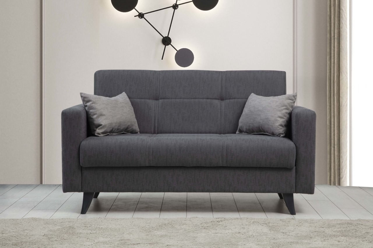 Canapea extensibila, Atelier Del Sofa, cadru metal lemn, gri inchis, 151x86x75 cm — imaginea 6