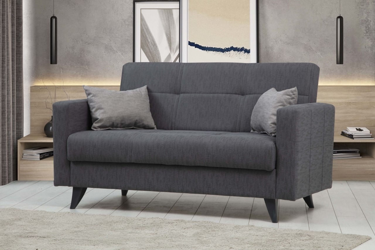 Canapea extensibila, Atelier Del Sofa, cadru metal lemn, gri inchis, 151x86x75 cm — imaginea 8