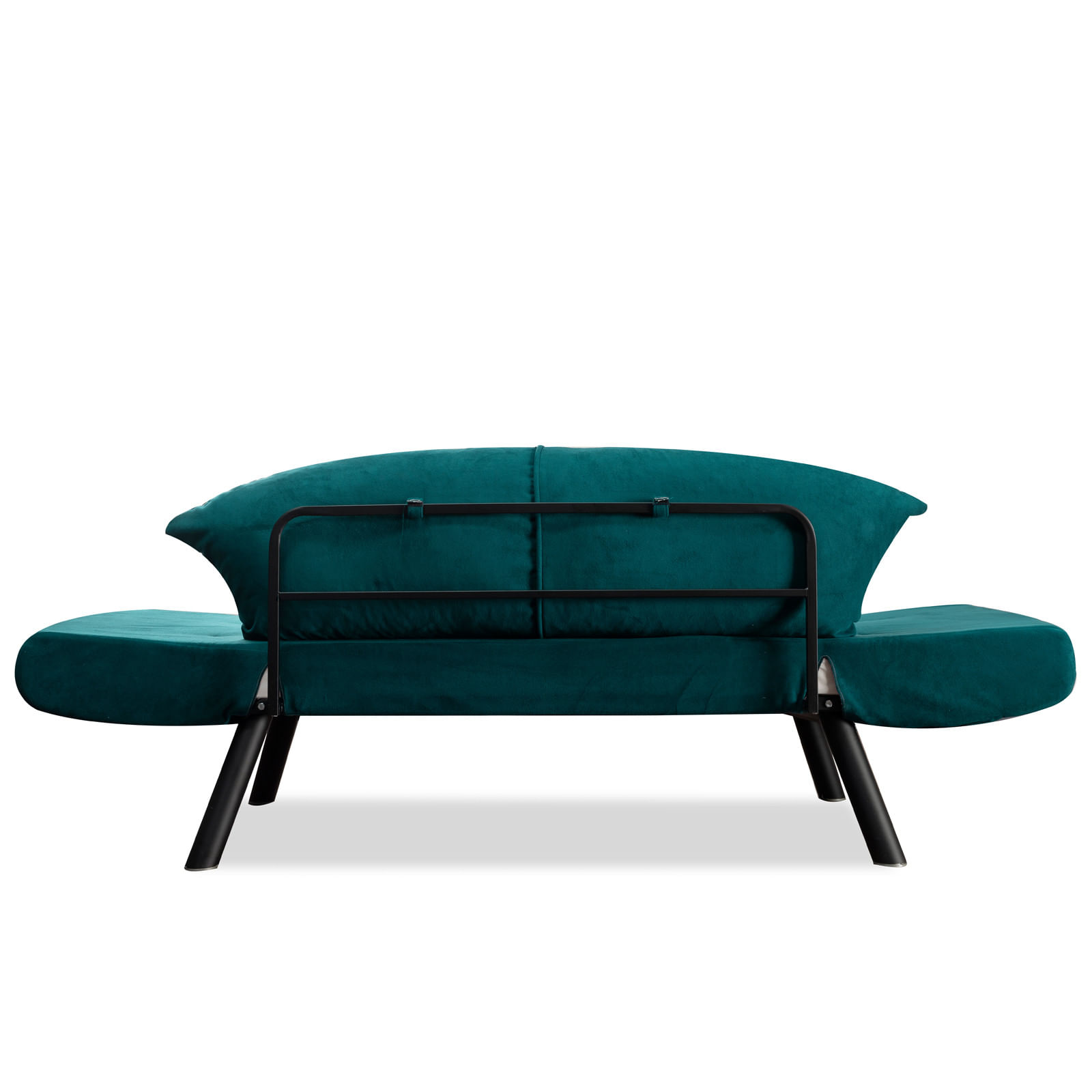 Canapea extensibila, Hanah Home, metal, albastru petrol, 177x87x75 cm — imaginea 3