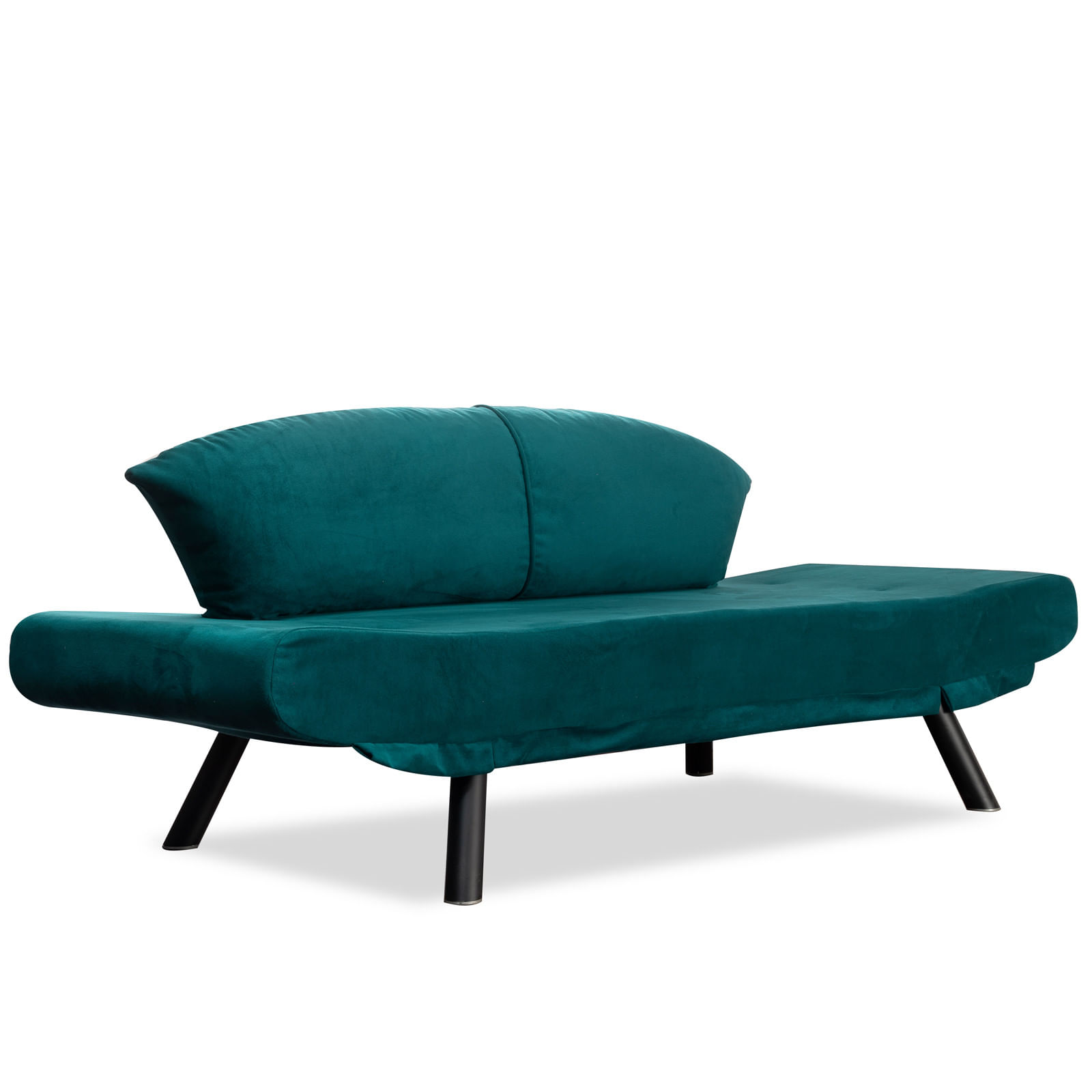 Canapea extensibila, Hanah Home, metal, albastru petrol, 177x87x75 cm — imaginea 4
