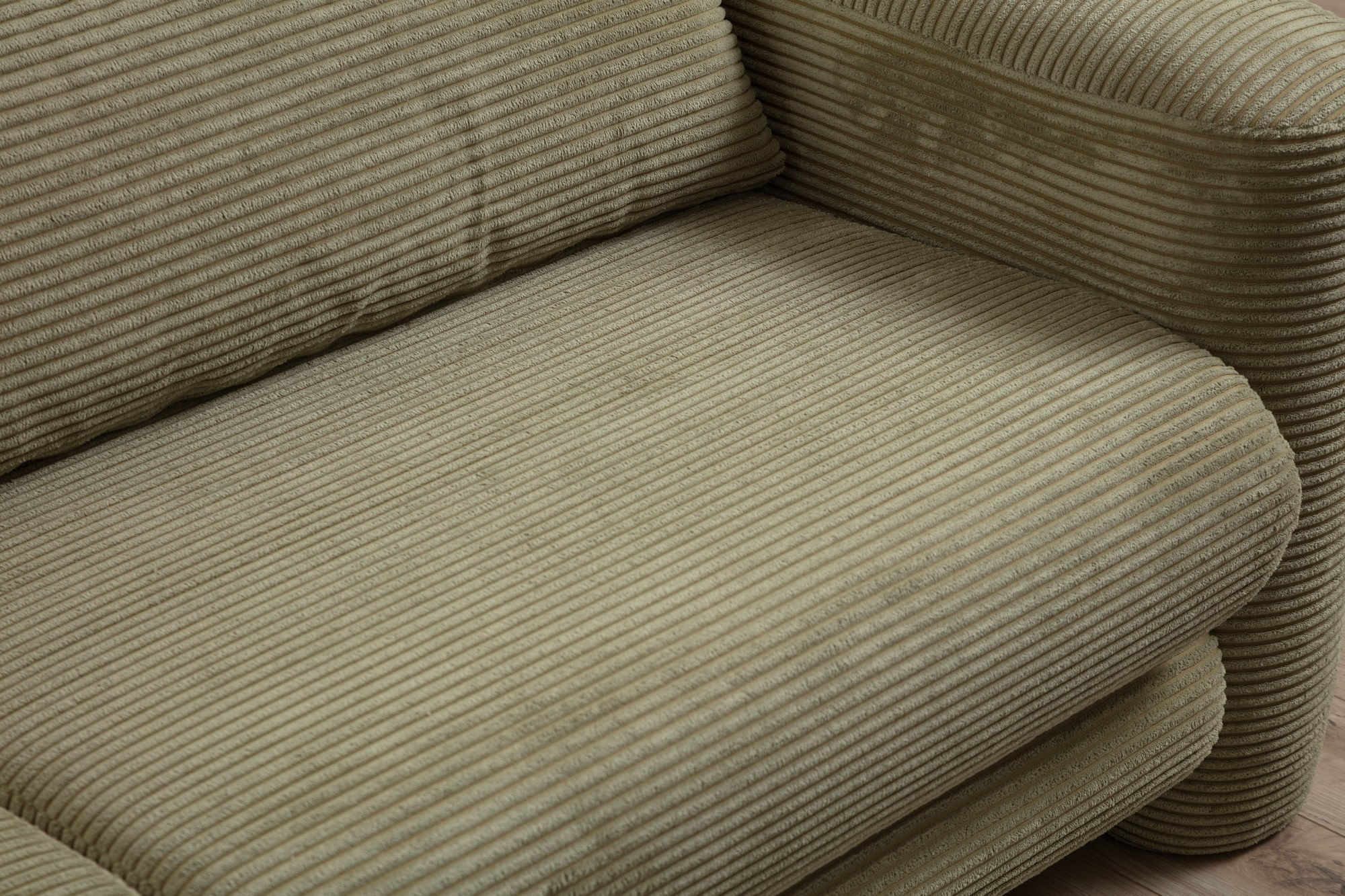 Canapea 3 locuri, Hanah Home, lemn fag si pal, verde, 215x97x73 cm — imaginea 6