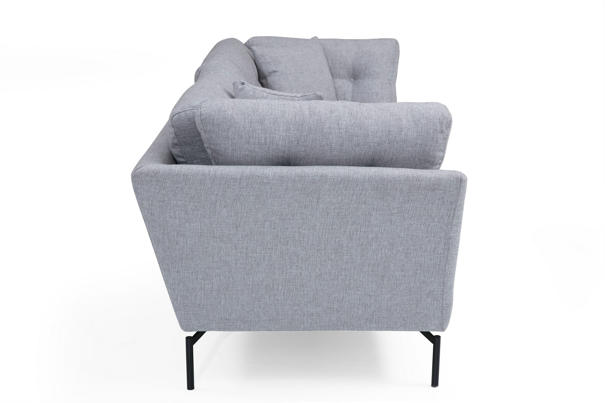 Canapea 3 locuri, Hanah Home, cadru lemn fag si pal, gri, 214x90x84 cm — imaginea 2