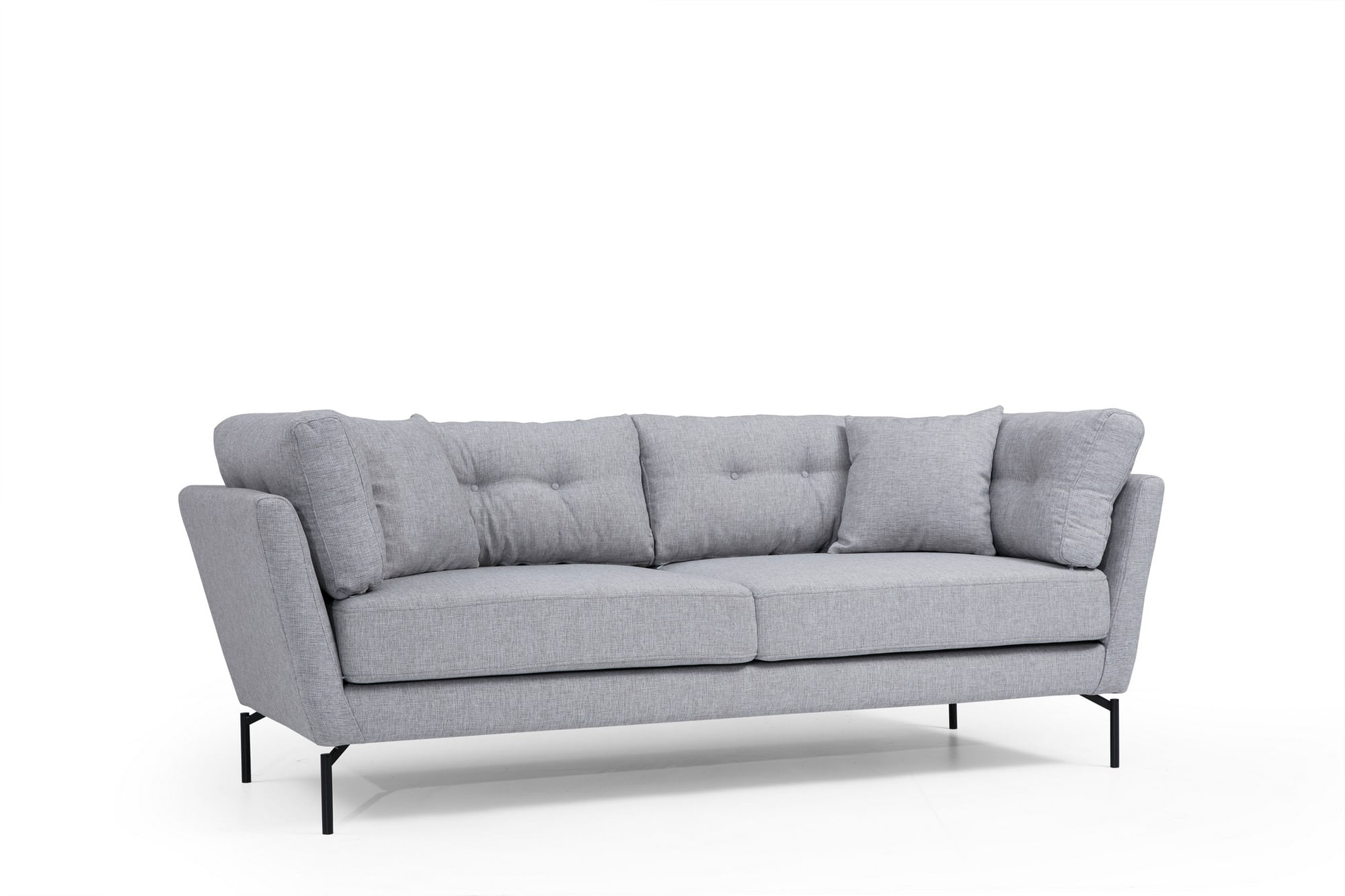 Canapea 3 locuri, Hanah Home, cadru lemn fag si pal, gri, 214x90x84 cm — imaginea 7