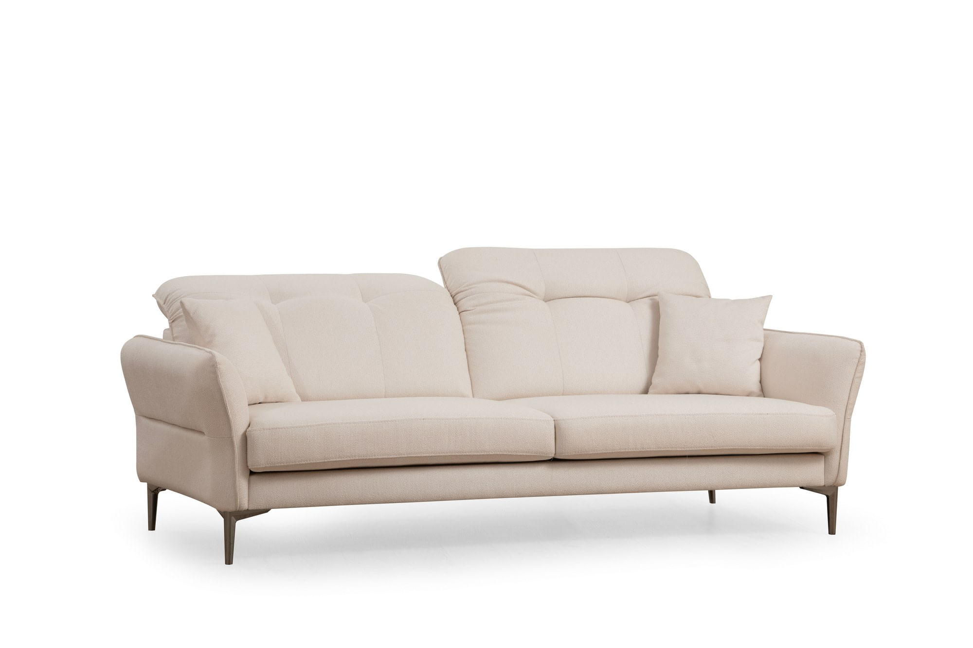 Canapea 3 locuri, Hanah Home, lemn fag si pal, alb, 230x100x96 cm — imaginea 5