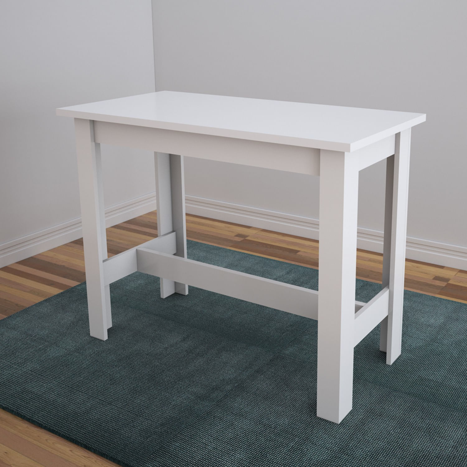 Masa de dining, Hanah Home, pal melaminat, alb, 120x93x60 cm — imaginea 3
