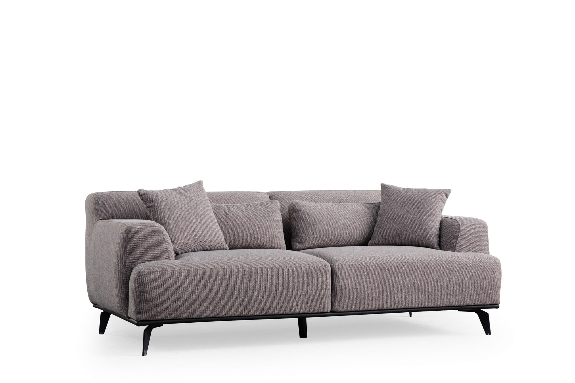 Canapea 2 locuri, Atelier Del Sofa, lemn fag si pal, maro si gri, 200x100x75 cm — imaginea 5