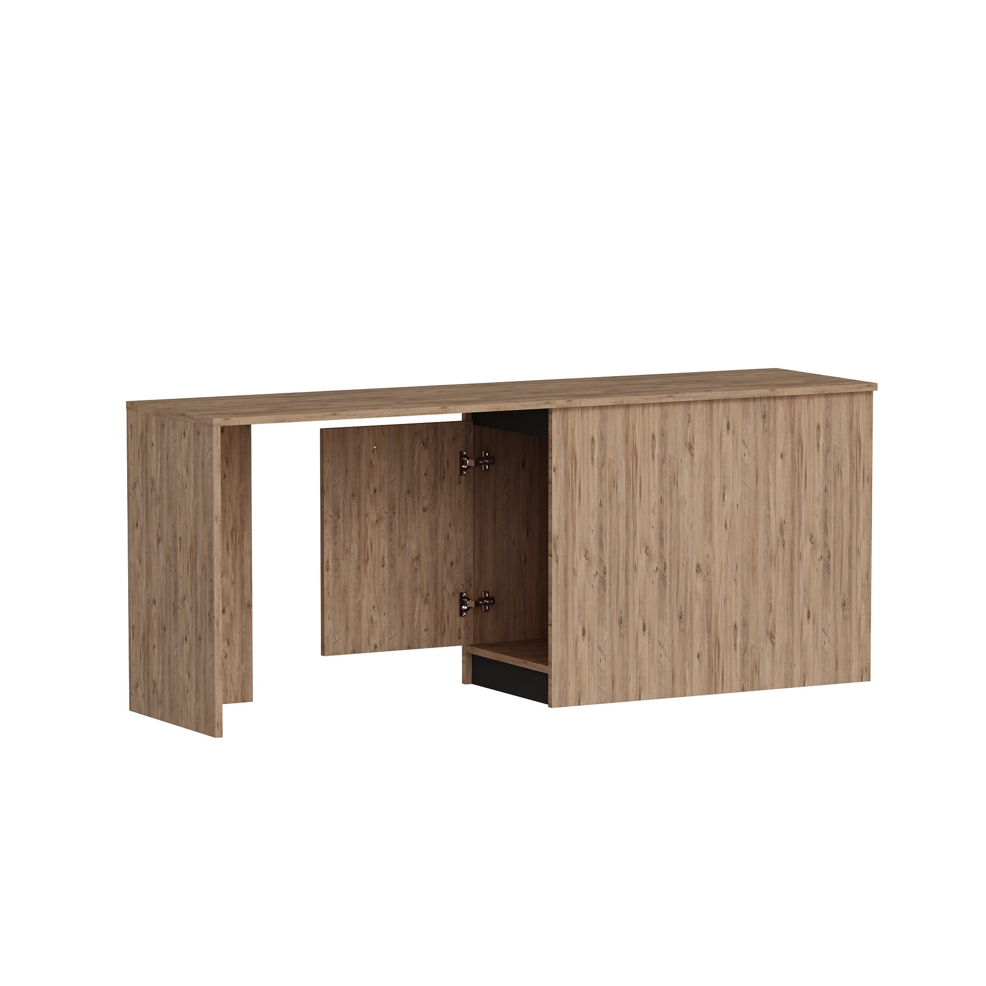 Birou, Hanah Home, pal melaminat, pin atlantic si antracit, 180x73.8x47 cm — imaginea 5