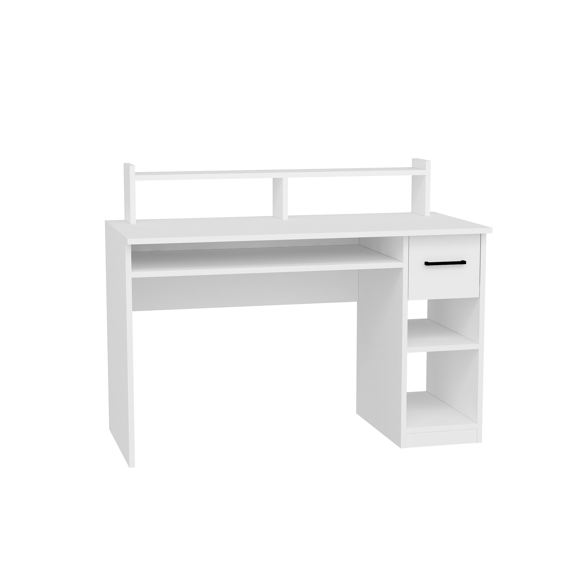 Birou de studiu, Hanah Home, pal melaminat, alb, 99.3x120x55 cm — imaginea 2