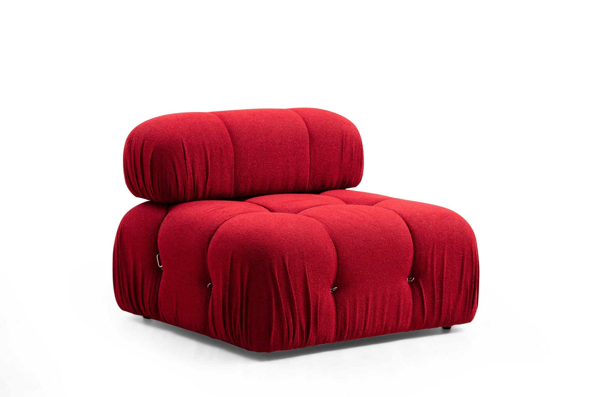 Canapea 1 loc, Hanah Home, lemn fag si pal, rosu, 95x95x75 cm — imaginea 3