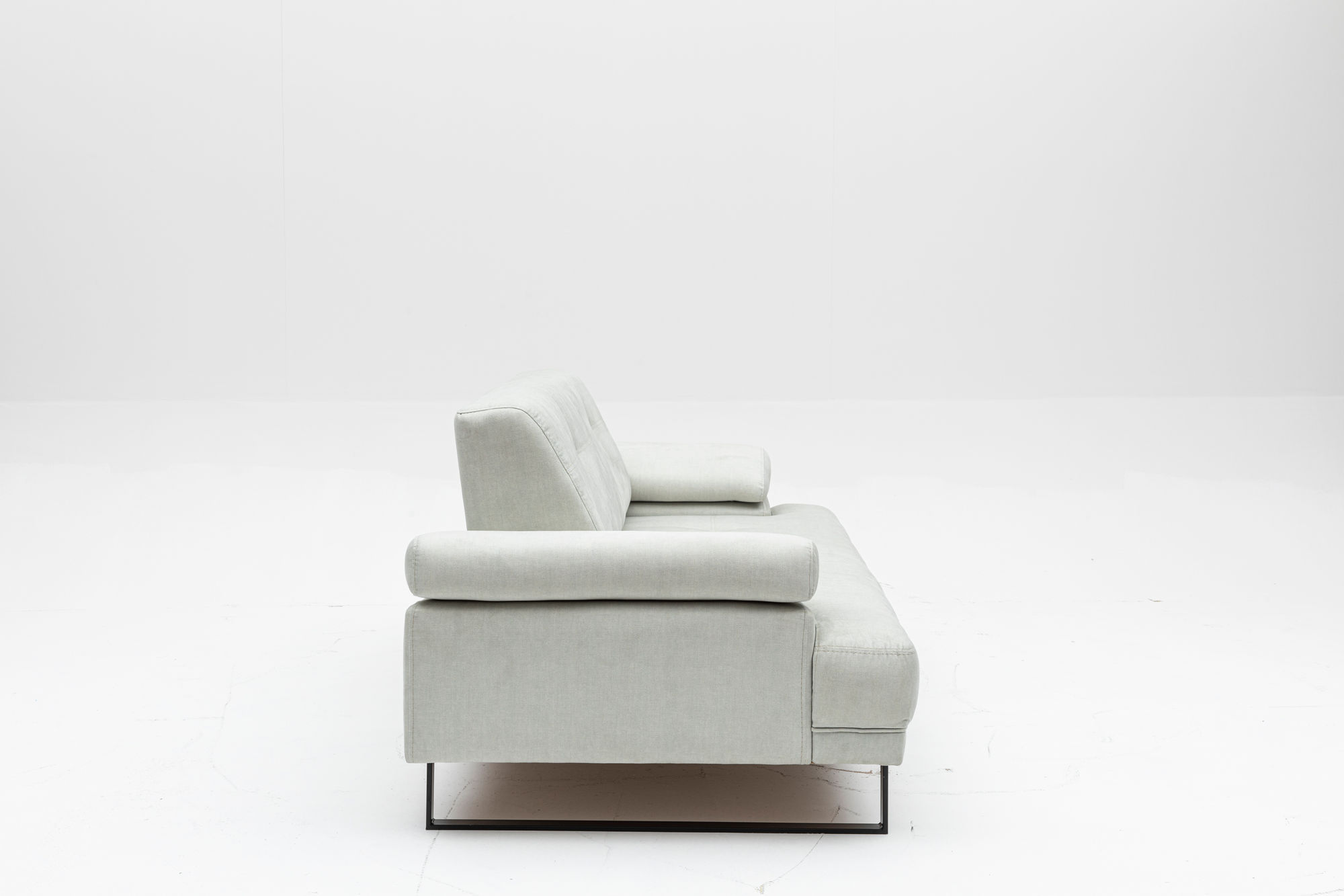 Canapea extensibila, Hanah Home, lemn de fag si PAL, alb, 199x99x83 cm — imaginea 7