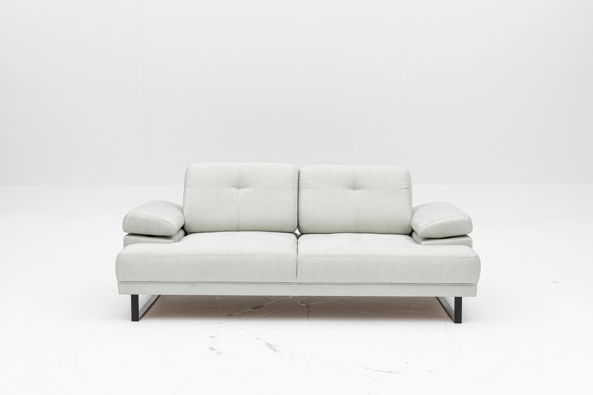 Canapea extensibila, Hanah Home, lemn de fag si PAL, alb, 199x99x83 cm — imaginea 12