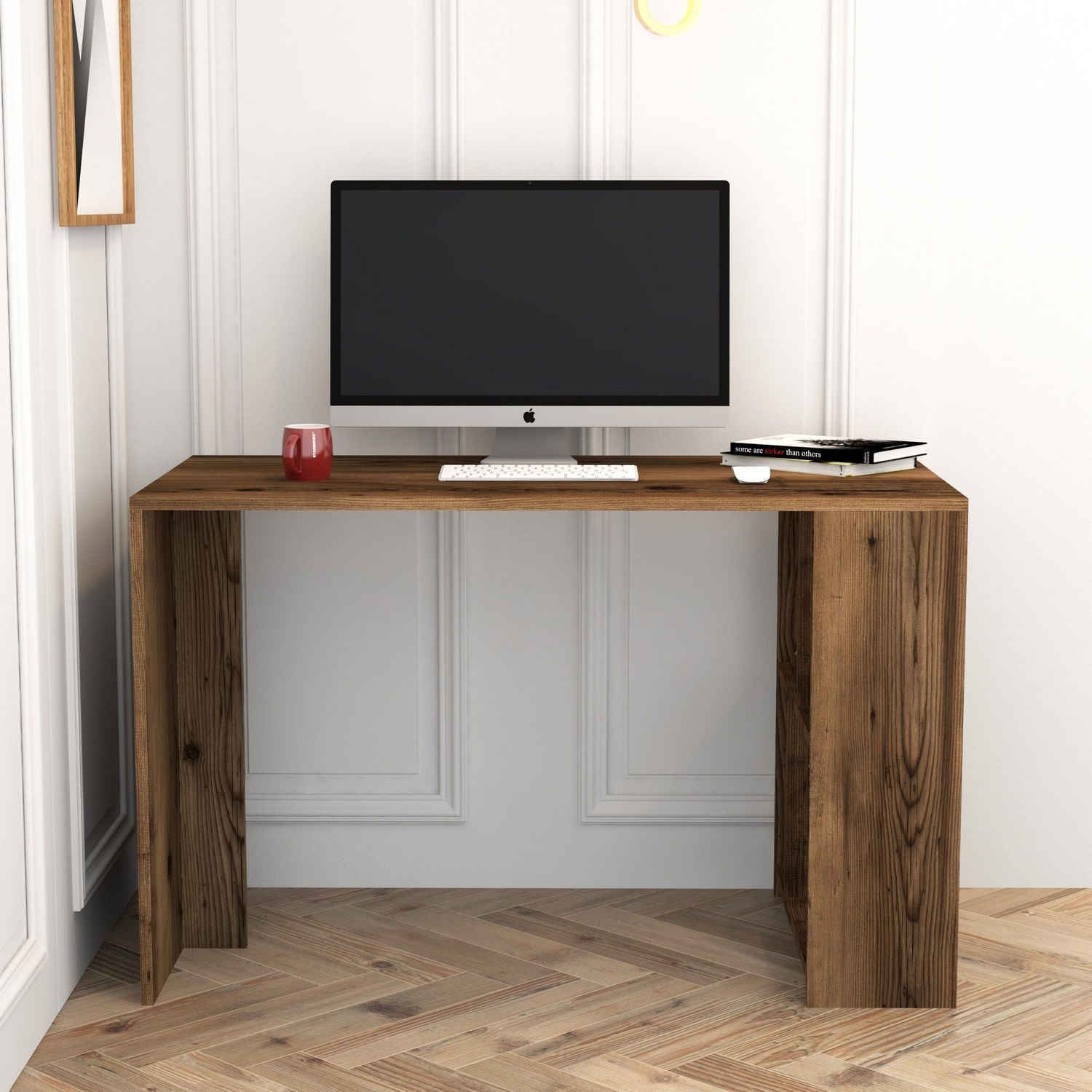 Birou, Hanah Home, pal melaminat, nuc, 120x60x75.4 cm