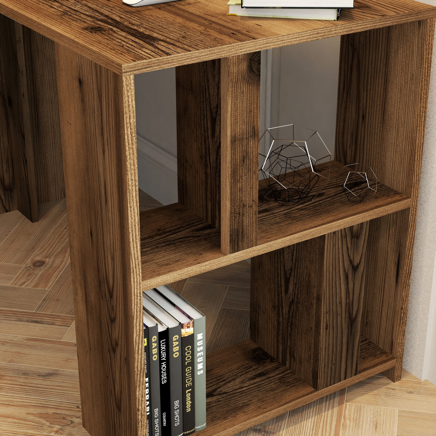 Birou, Hanah Home, pal melaminat, nuc, 120x60x75.4 cm — imaginea 2