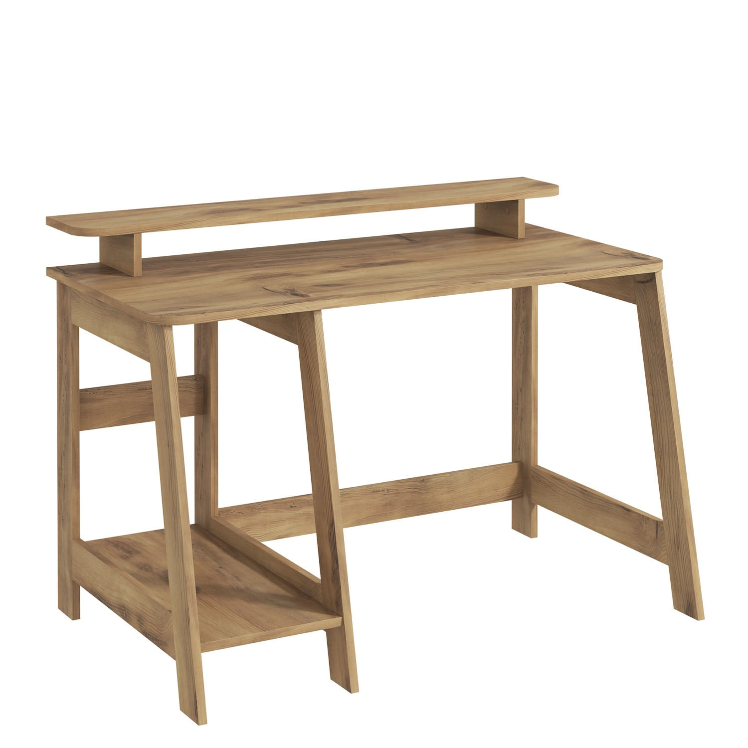 Birou de studiu, Hanah Home, pal melaminat, stejar, 120x60x73 cm — imaginea 4