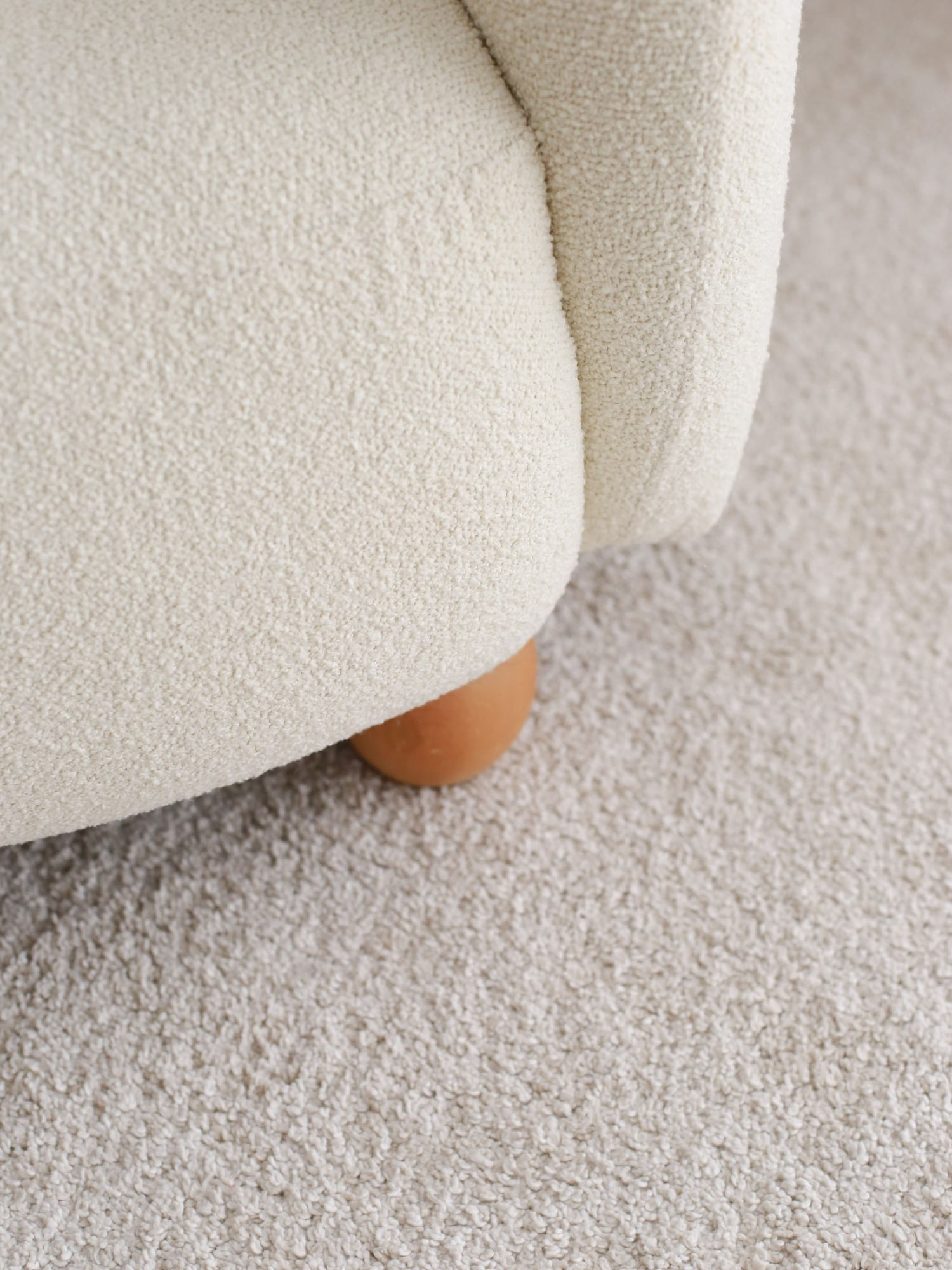 Fotoliu, Atelier Del Sofa, teddy, alb, 82x80x77 cm — imaginea 7