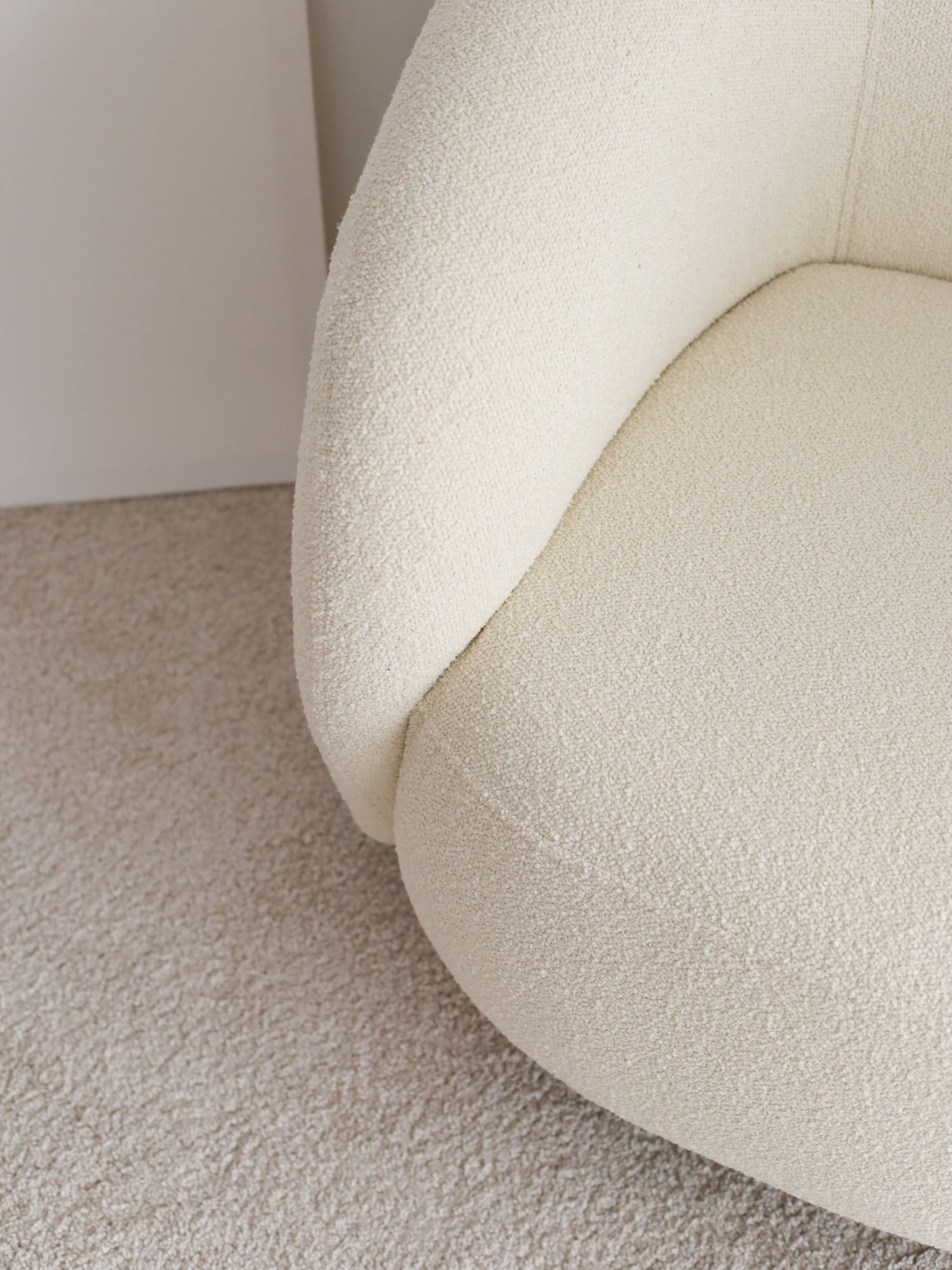 Fotoliu, Atelier Del Sofa, teddy, alb, 82x80x77 cm — imaginea 8