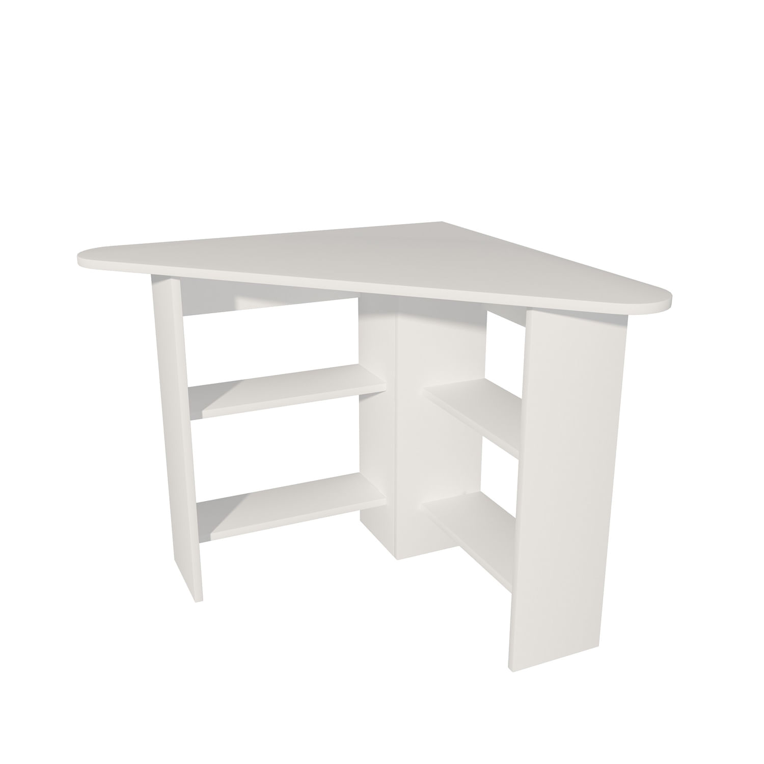Birou coltar, Hanah Home, pal melaminat, alb, 80x80x73.8 cm — imaginea 6