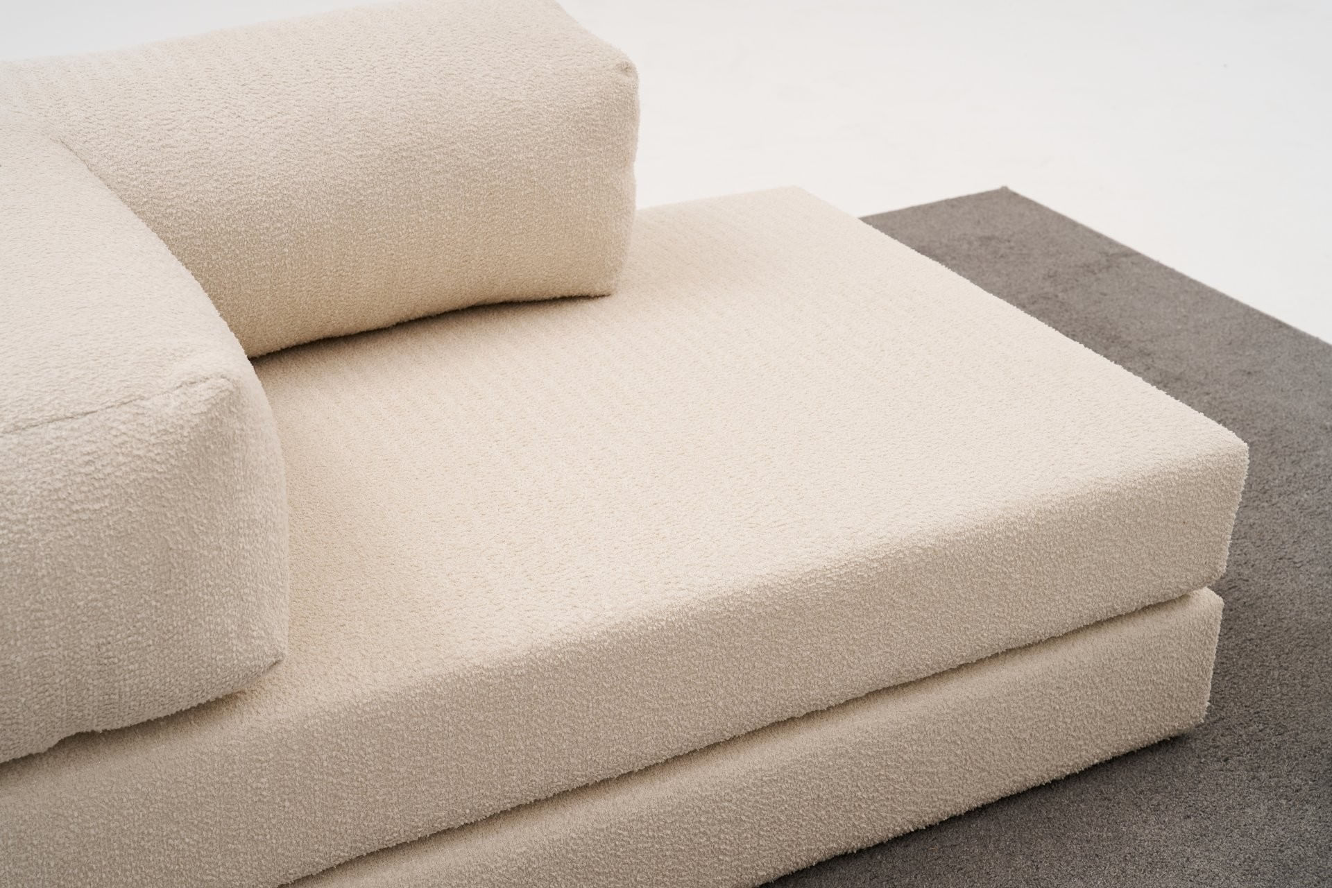 Canapea 2 locuri, Atelier Del Sofa, chenille, crem, 140x75x95 cm