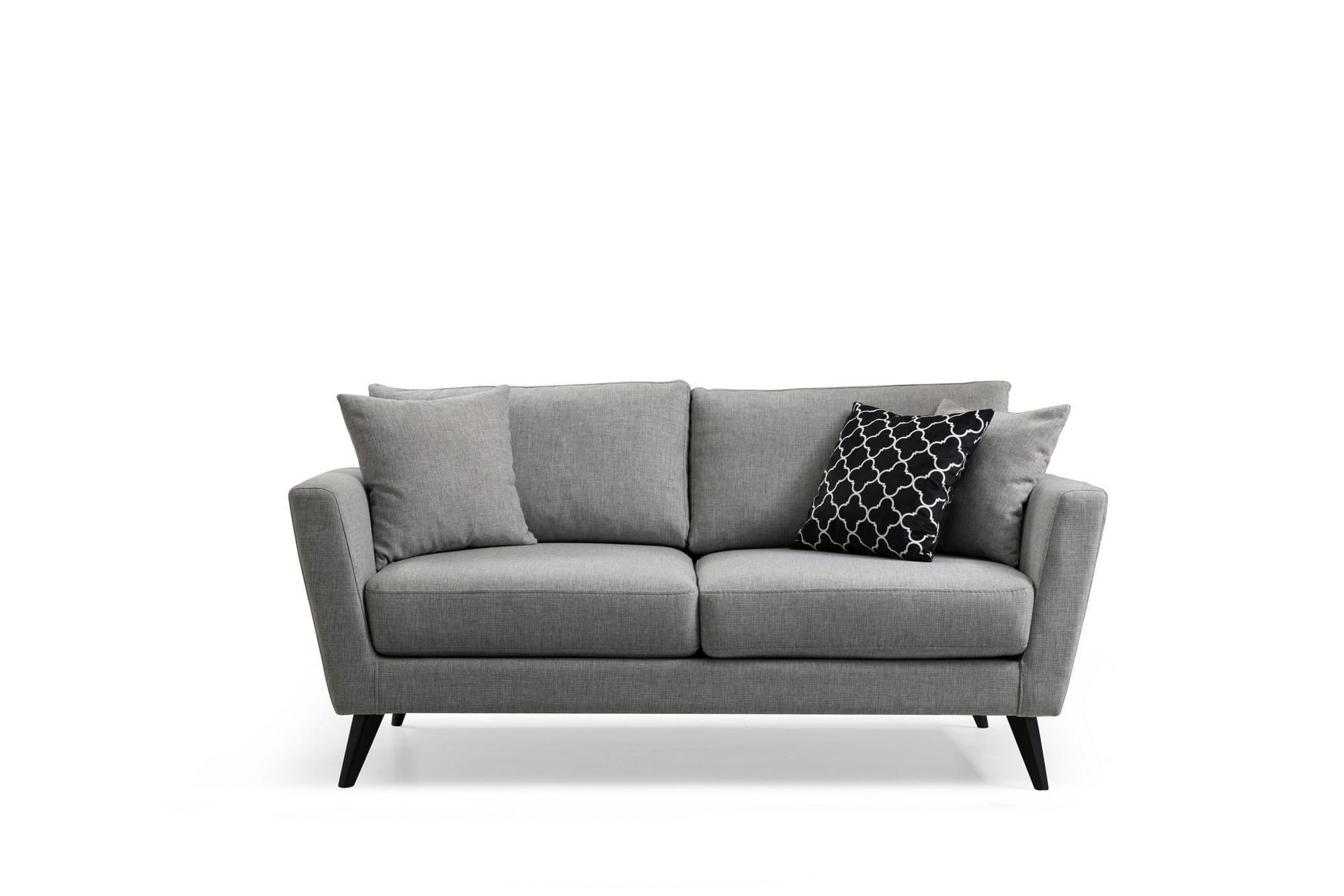 Canapea 2 locuri, Hanah Home, lemn fag si pal, gri, 170x94x88 cm — imaginea 2