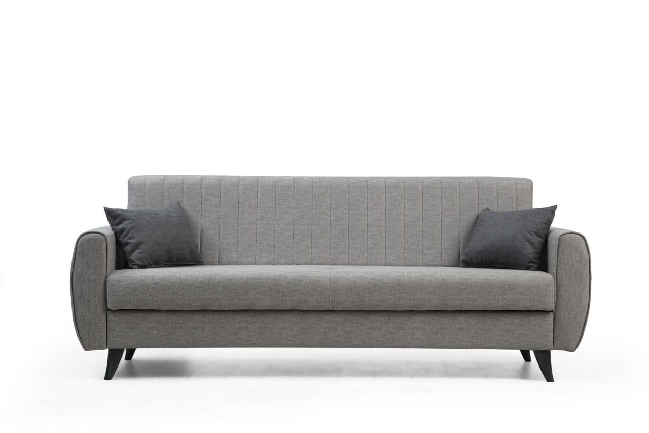 Canapea extensibila, Atelier Del Sofa, poliester texturat, gri deschis, 214x86x77 cm — imaginea 4