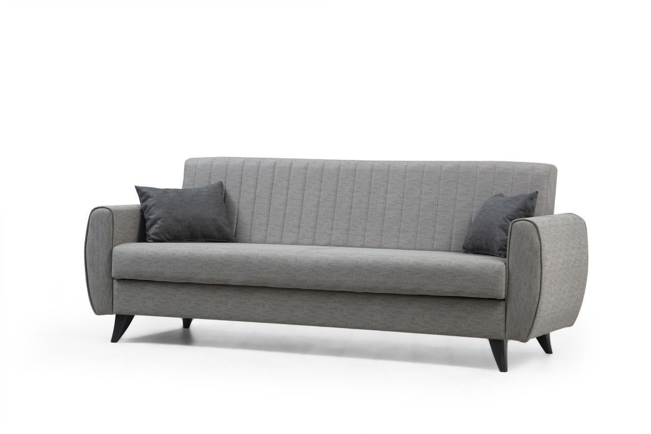 Canapea extensibila, Atelier Del Sofa, poliester texturat, gri deschis, 214x86x77 cm — imaginea 6