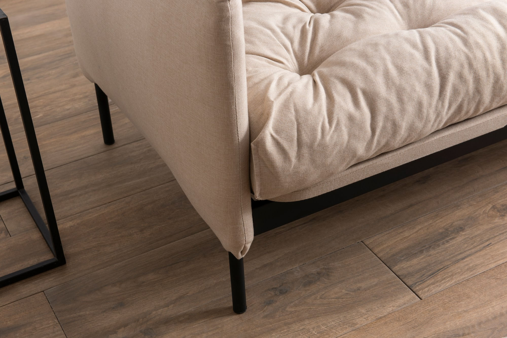 Canapea extensibila, Atelier Del Sofa, metal si in, crem, 200x92x82 cm — imaginea 11