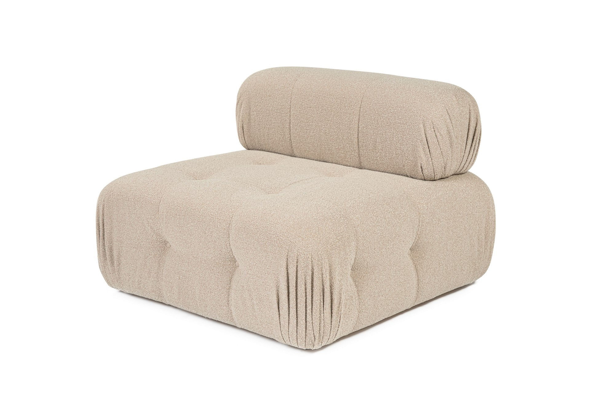 Canapea 1 loc, Atelier Del Sofa, lemn de fag si pal, piersic, 100x100x80 cm — imaginea 2