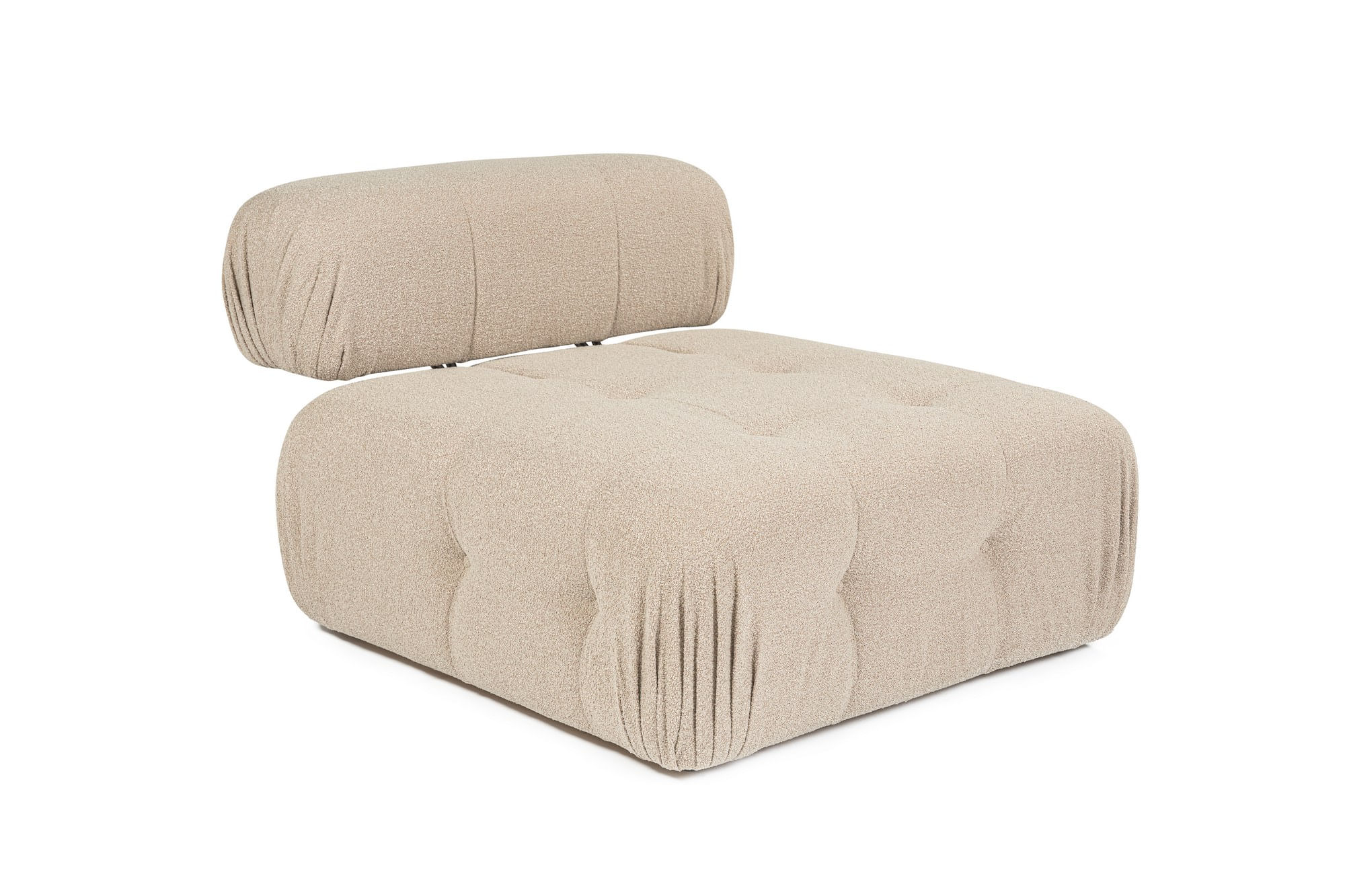 Canapea 1 loc, Atelier Del Sofa, lemn de fag si pal, piersic, 100x100x80 cm — imaginea 7