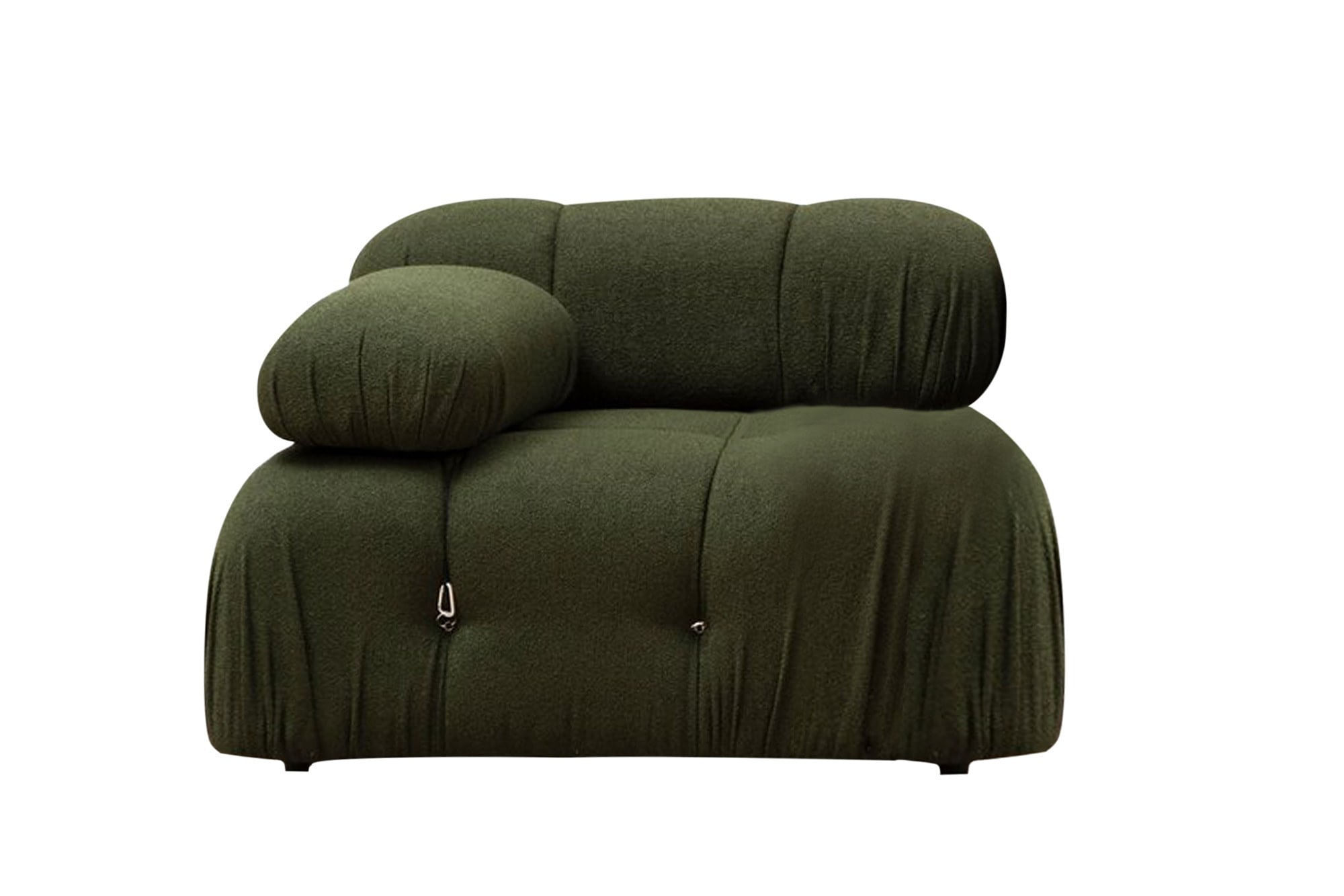 Canapea 1 loc, Hanah Home, lemn de fag si pal, verde, 95x95x75 cm — imaginea 4