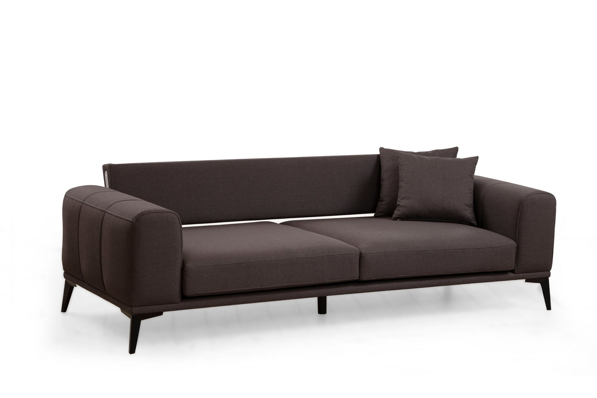 Canapea 3 locuri, Hanah Home, lemn fag si pal, gri, 235x90x80 cm