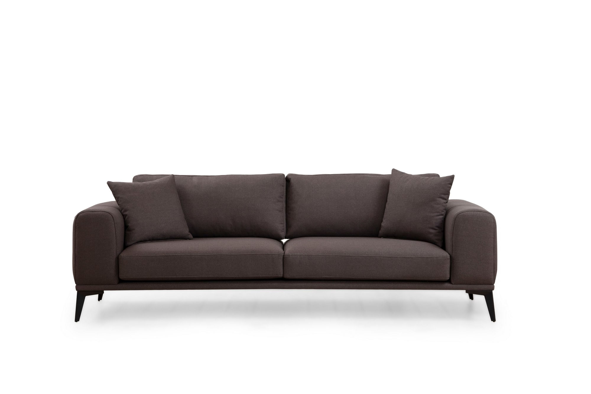 Canapea 3 locuri, Hanah Home, lemn fag si pal, gri, 235x90x80 cm — imaginea 2