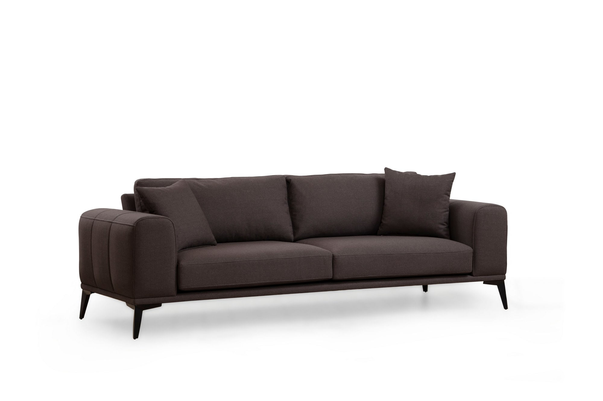 Canapea 3 locuri, Hanah Home, lemn fag si pal, gri, 235x90x80 cm — imaginea 6