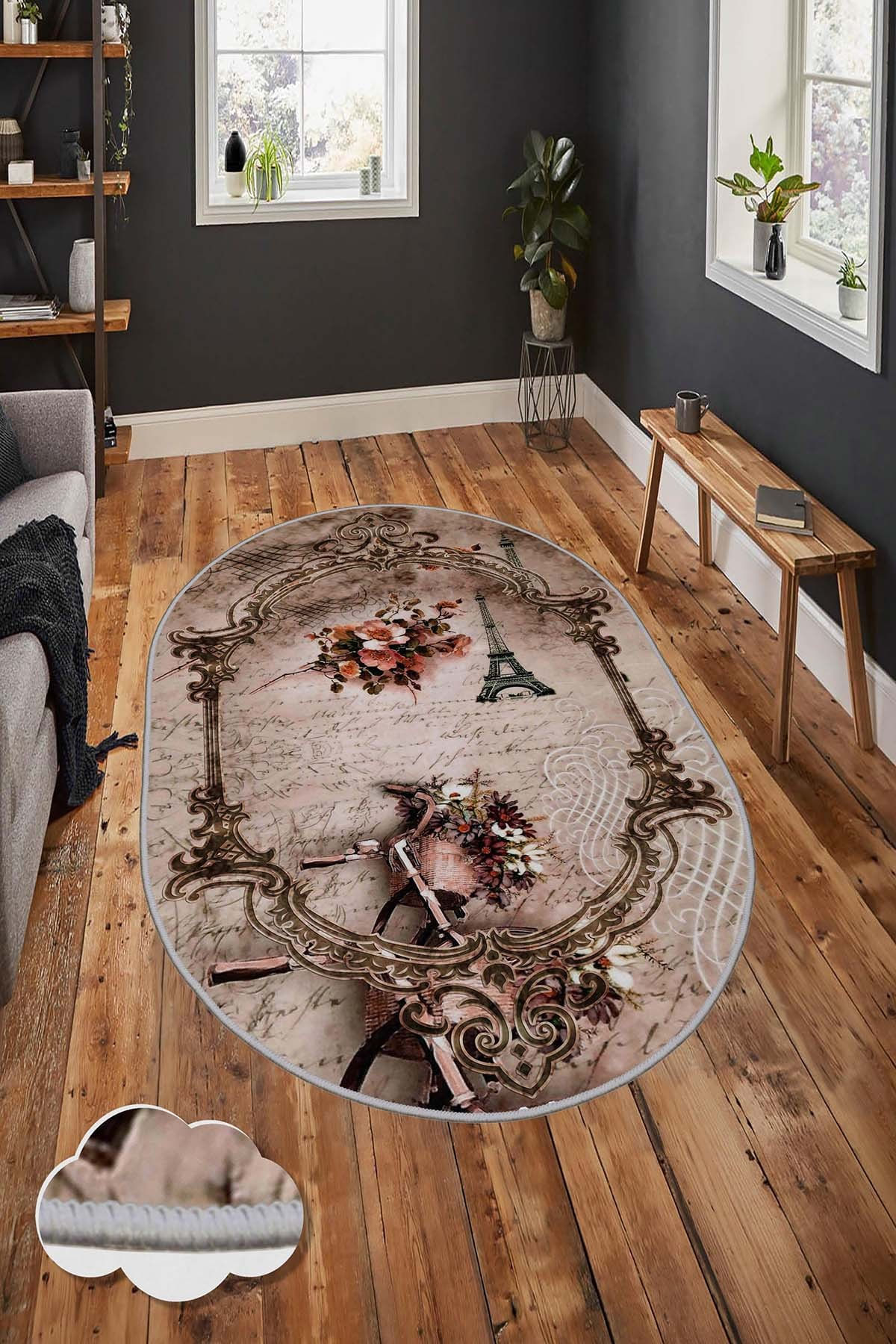 Covor, Conceptum Hypnose, multicolor, 50x80 cm, 100% poliester, antiderapant, 478HFT3005 - imagine 4